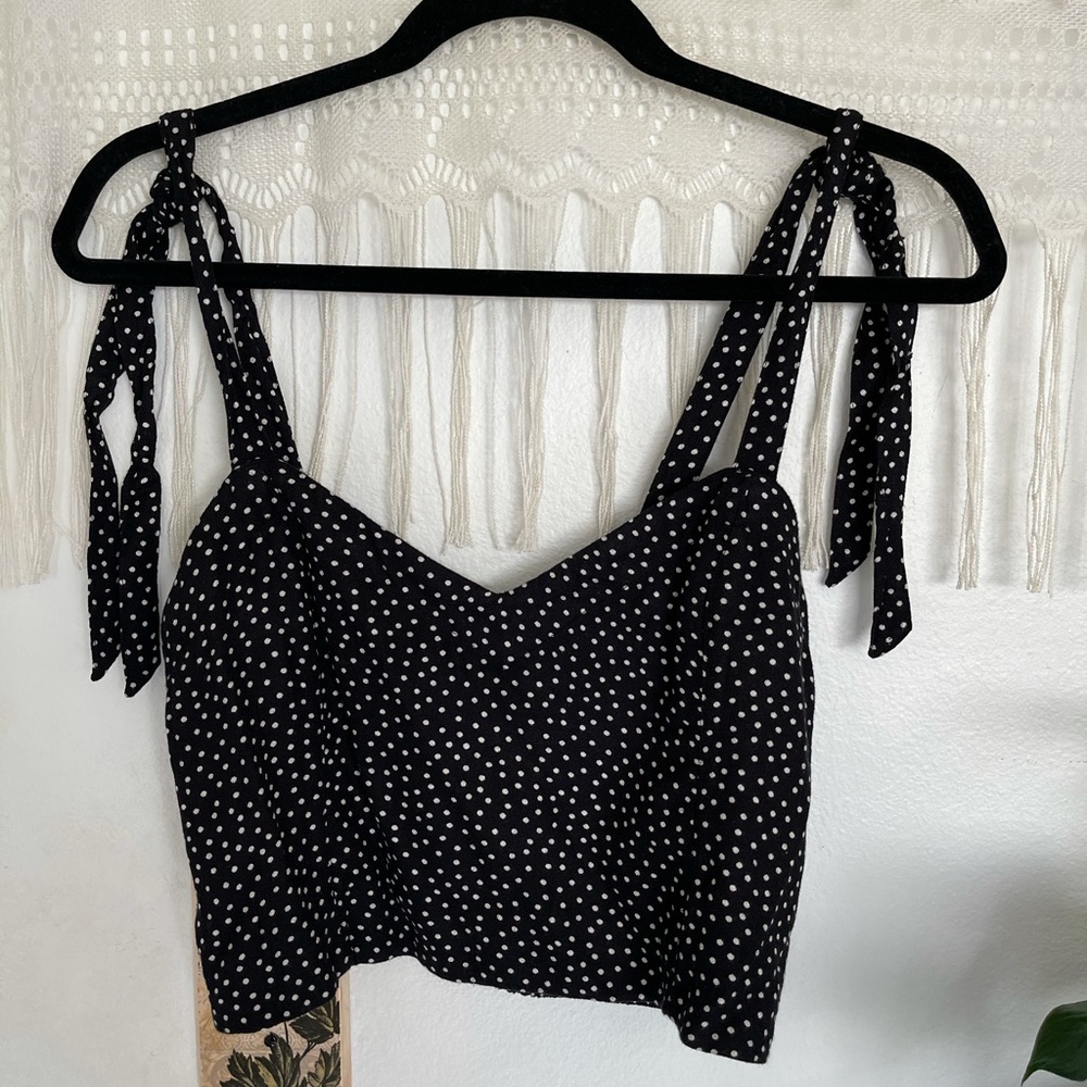 Abercrombie & Fitch polka dot crop top
